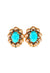 Brinco Donatela luxuoso com pedra azul e black diamond banhado no dourado
