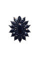 Anel Lorenza black com pedras banhado no onix