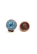 Brinco Vick azul claro banhado no vintage