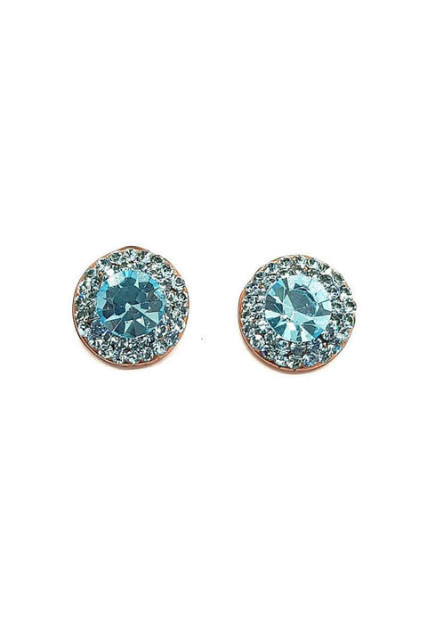 Brinco Vick azul claro banhado no vintage