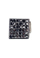 Anel Gigi onix quadrado com pedras hematite