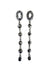 Brinco Luna Belle comprido com pedras hematite