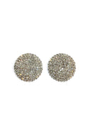 Brinco Lumina silver redondo com pedras black diamond