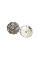 Brinco Lumina silver redondo com pedras black diamond