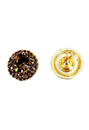 Brinco Vick smoked topaz banhado no dourado