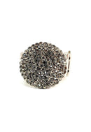 Anel Lumina silver redondo com pedras black diamond