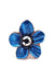 Anel Wanda Vintage de flor esmaltada em azul