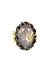Anel Imperatriz com pedras black diamond banhado no dourado