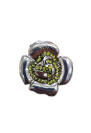Anel de flor Cecília olivine banhado no onix