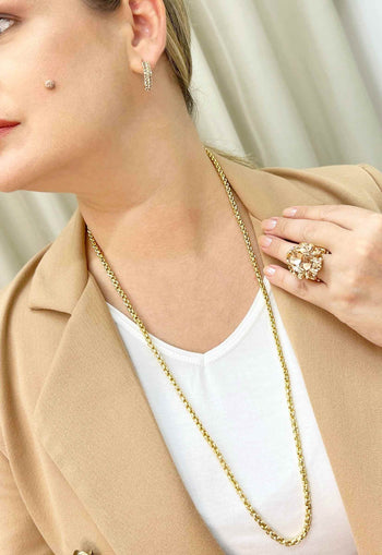 Colar de corrente Veneziana dourada