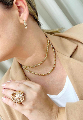 Colar de corrente Veneziana dourada