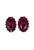 Brinco Aurélia Red com pedra oval vermelha e Strass Siam