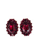 Brinco Aurélia Red com pedra oval vermelha e Strass Siam
