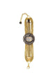 Pulseira Imperatriz com pingente ouro velho e correntes douradas