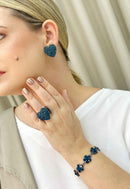 Pulseira Anastasia com pedras azul montana