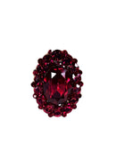Anel Aurélia Red com pedra oval vermelha e Strass Siam