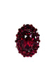 Anel Aurélia Red com pedra oval vermelha e Strass Siam