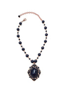Colar Camarote black de bolas pretas e pingente luxo