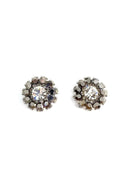 Brinco Impacto silver com pedras cristais e hematite
