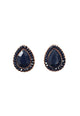 Brinco Camarote black de gota com pedras pretas
