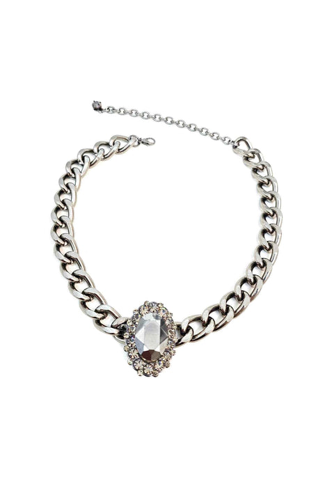 Choker Aurélia com pingente grafite
