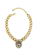 Choker Aurélia Dourada com pingente boreal