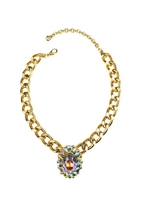Choker Aurélia Dourada com pingente boreal