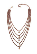 Colar Suzana vintage de veneziana e pedras peach