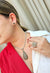 Colar Alure de gota black diamond banhado no prata