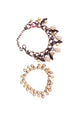 Mix de pulseiras Condessa com perolas e pingentes banhado no vintage