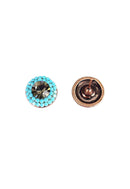 Brinco Vick dominance azul banhado no vintage