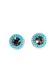 Brinco Vick dominance azul banhado no vintage