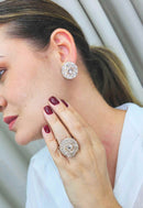 Anel Condessa vintage com strass gold quartz