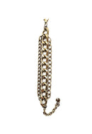 Pulseira Ebano ouro velho de correntaria banhada