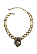 Choker Aurélia ouro velho com pingente black diamond