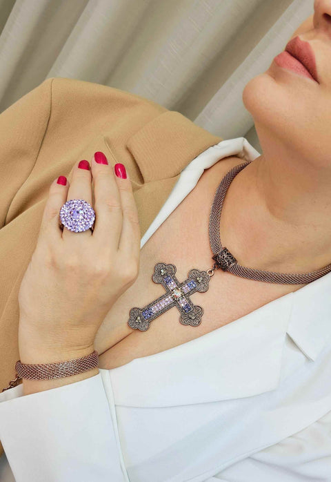 Anel Teresa lavanda vintage