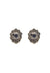 Brinco Emma classic pequeno dourado com pedras grafites