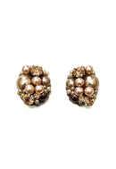 Brinco Espetáculo Vintage com perolas e strass