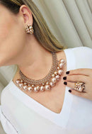 Brinco Espetáculo Vintage com perolas e strass