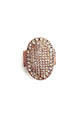 Anel Majestade vintage com strass light peach