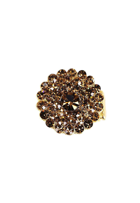 Maxi anel Filipa smoked banhado no dourado