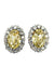 Brinco Nefertari com pedras cristais banhado no onix