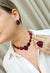 Choker Filipa Vintage com pedras vermelha