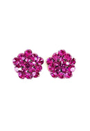 Brinco Simpatia Vintage com pedras fucsias