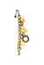 Pulseira Auriflor ouro velho de pedras amarelas e pingente marrom