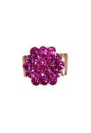 Anel Simpatia Vintage com pedras fucsias