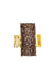 Anel Rebeca gold com pedras smoked