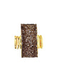 Anel Rebeca gold com pedras smoked