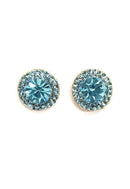 Brinco Vick azul claro banhado no dourado