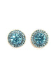 Brinco Vick azul claro banhado no dourado